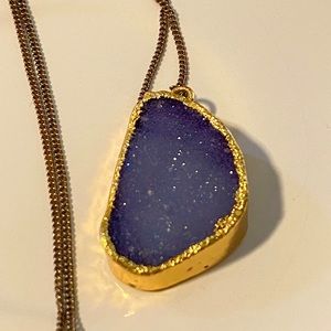 Wimberly Purple Geode Necklace